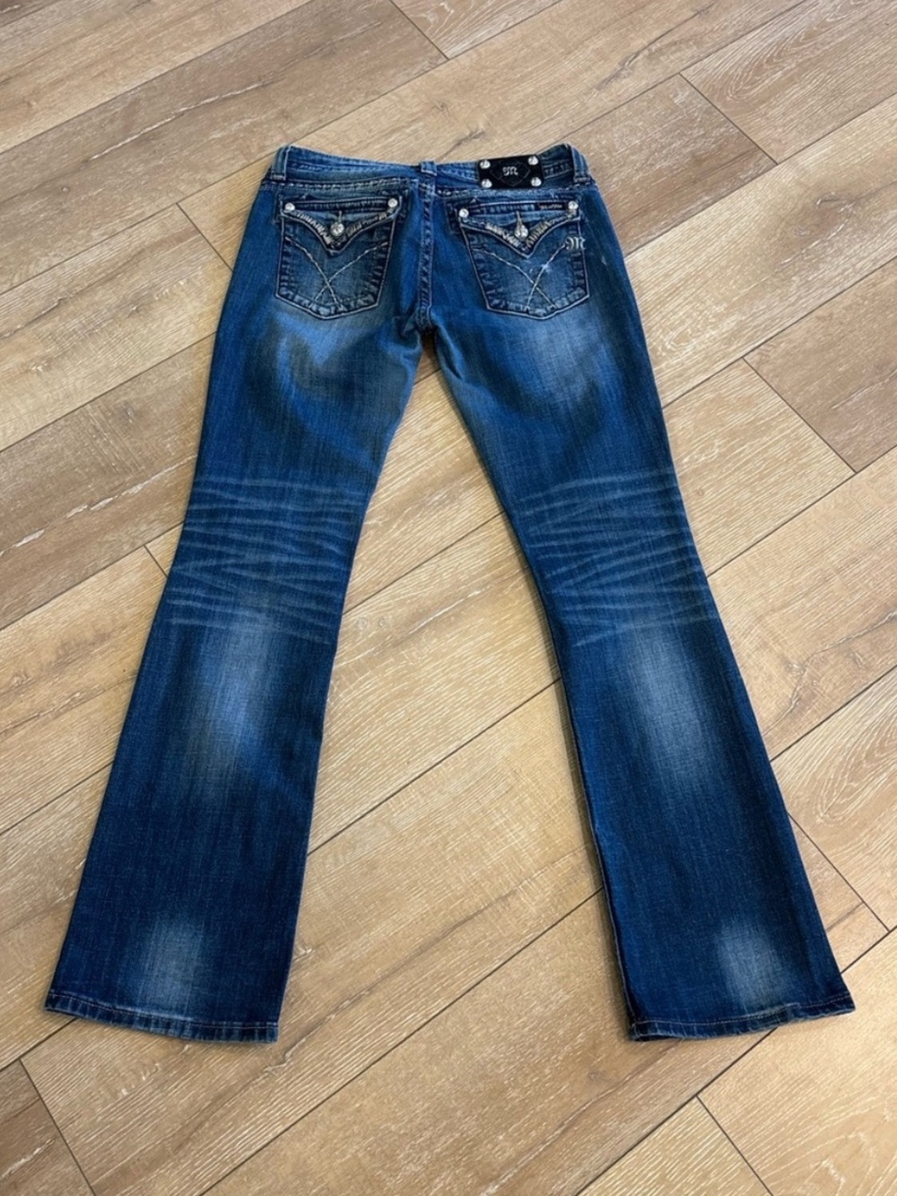 Miss Me Bootcut Jeans Women’s Size‎ 29 Distressed Y2K Medium Wash denim
